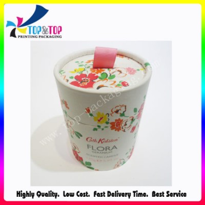 Offset Printing Art Paper Box Cylinder Round Cosmetic Tube